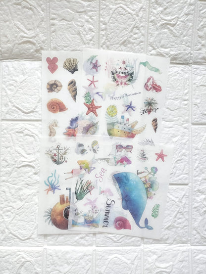 Sea Sticker Sheets - 6 Pcs