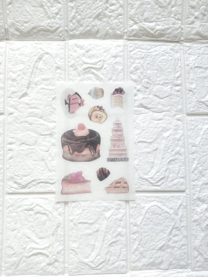 Cake Sticker Sheets - 6 Pcs
