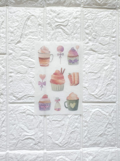 Cake Sticker Sheets - 6 Pcs