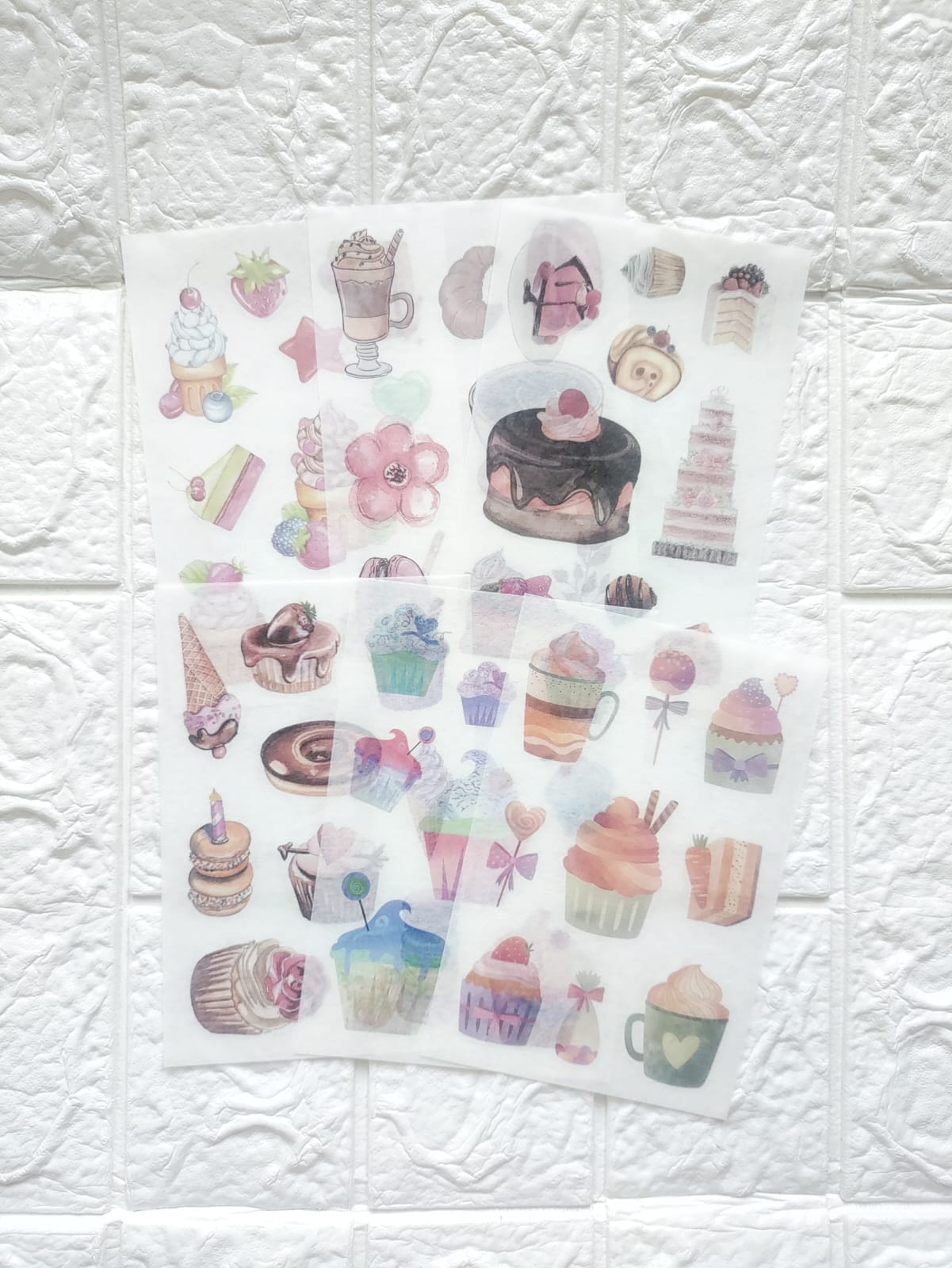 Cake Sticker Sheets - 6 Pcs