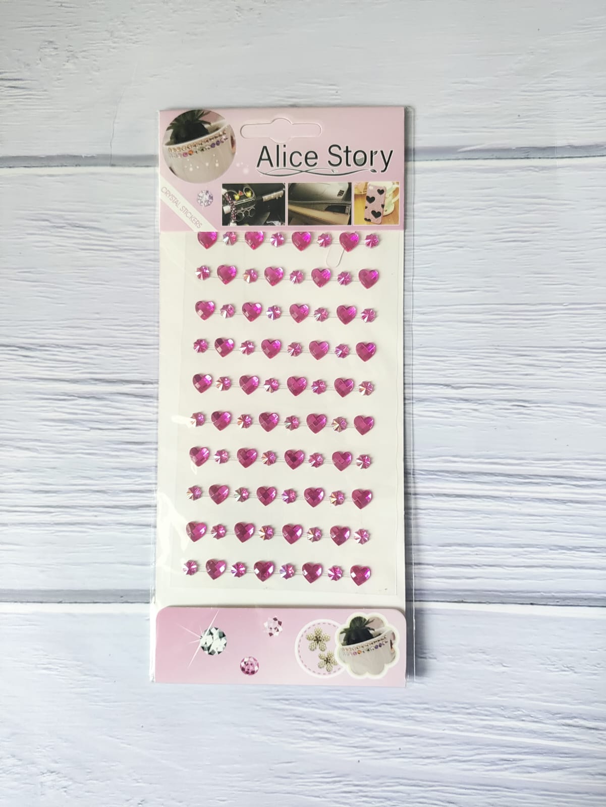 Embellishment Heart Sticker - Rani Pink