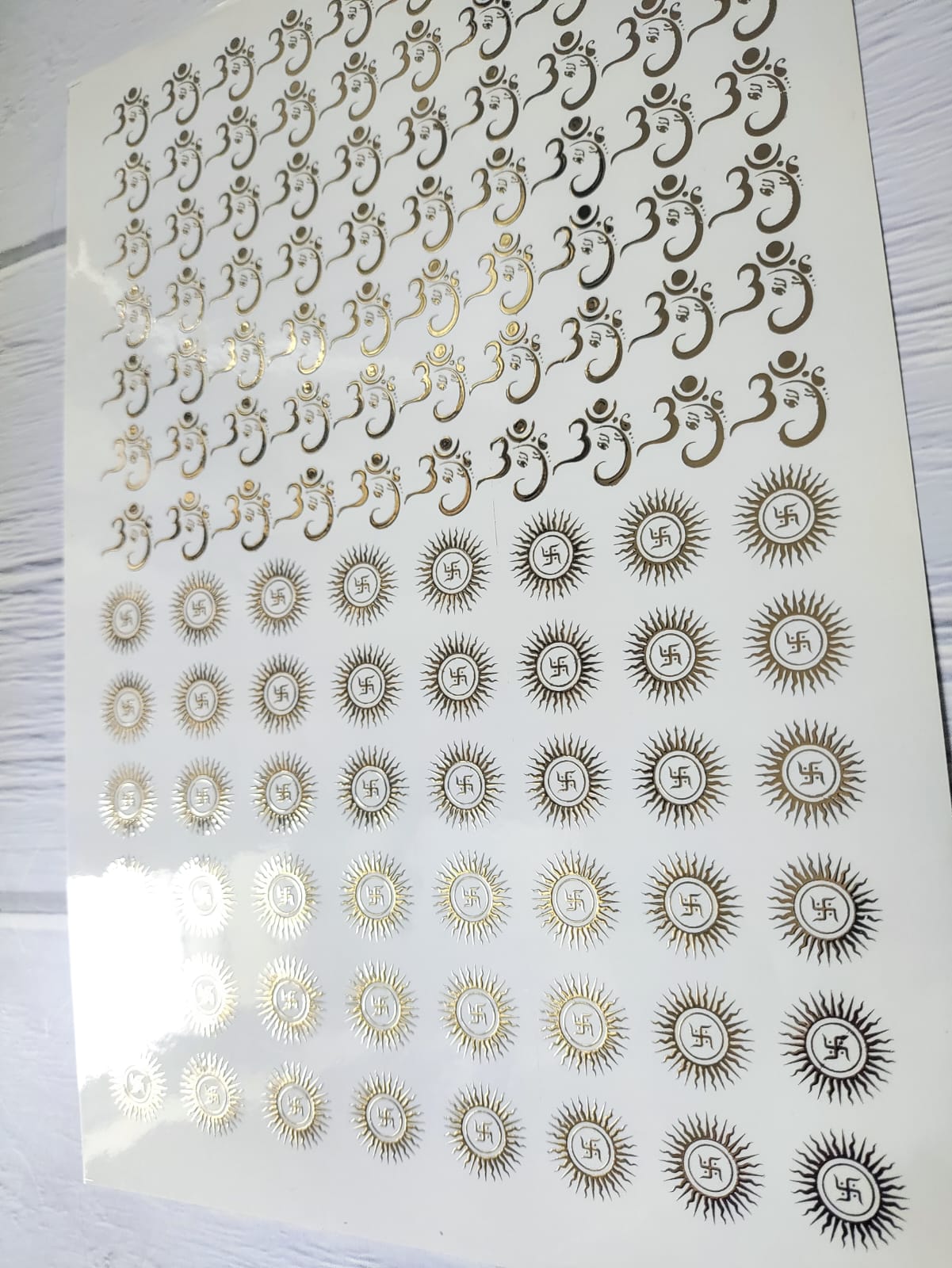 Diwali Embossed Sticker Sheet A4 -D01