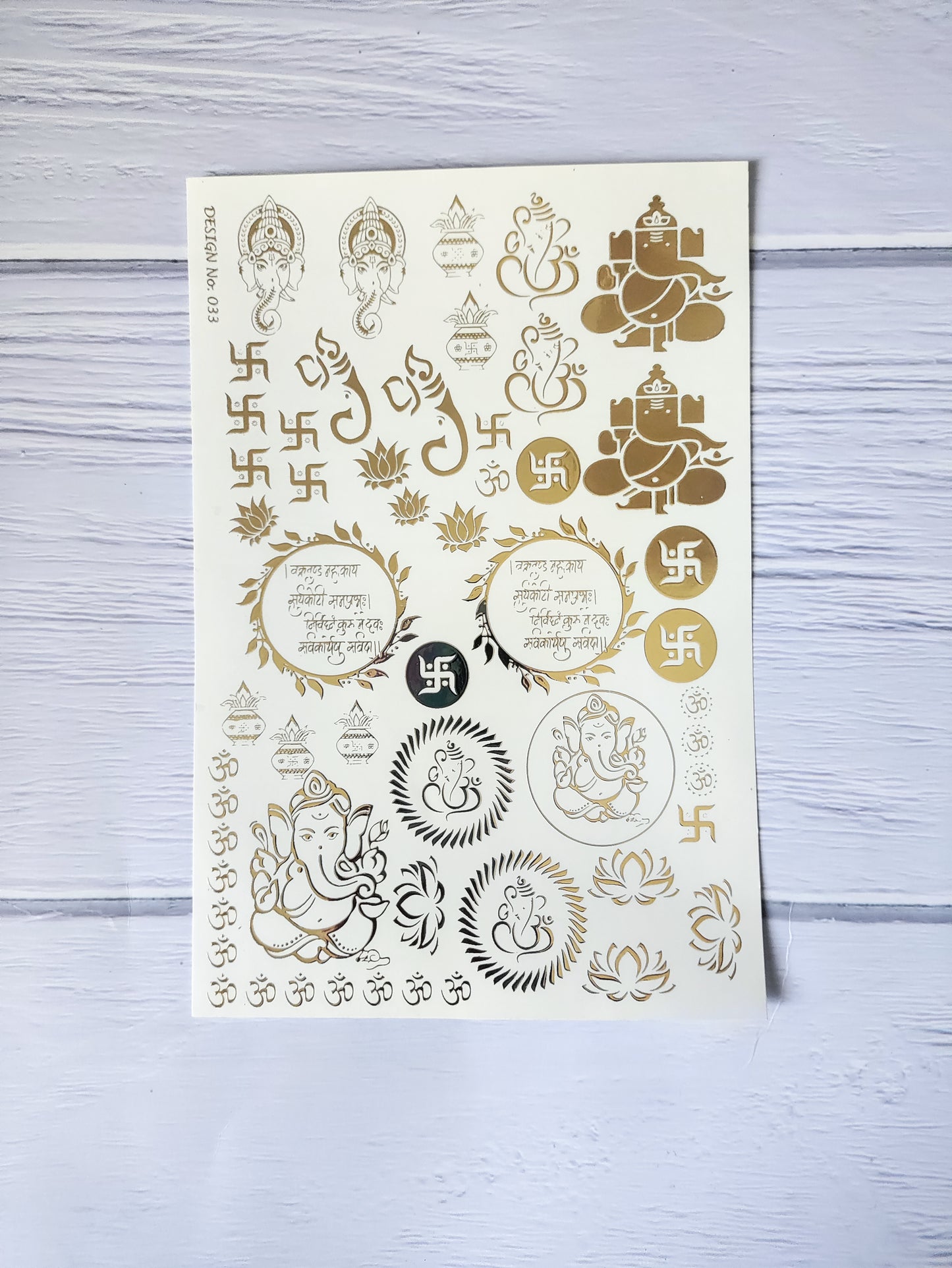 Diwali embossed sticker sheet A5 - D46