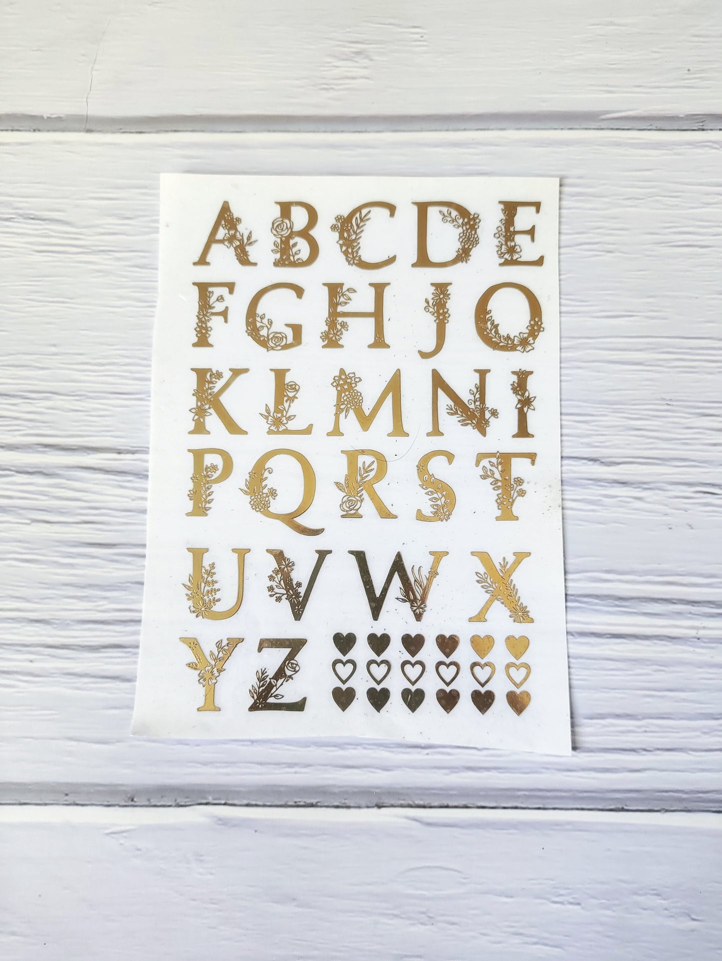 Alphabet Metal sticker A6