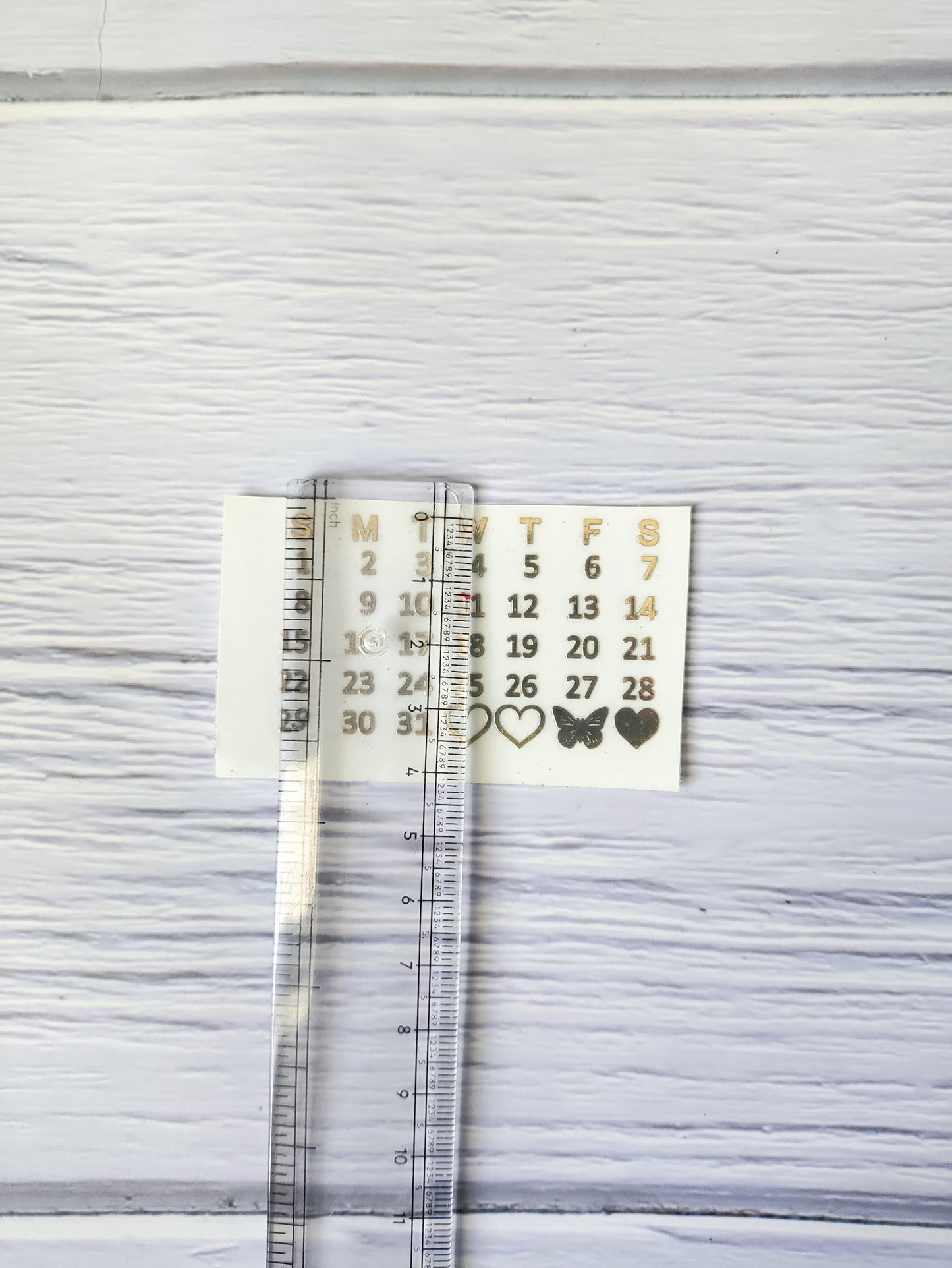 Small Calendar Metal Sticker