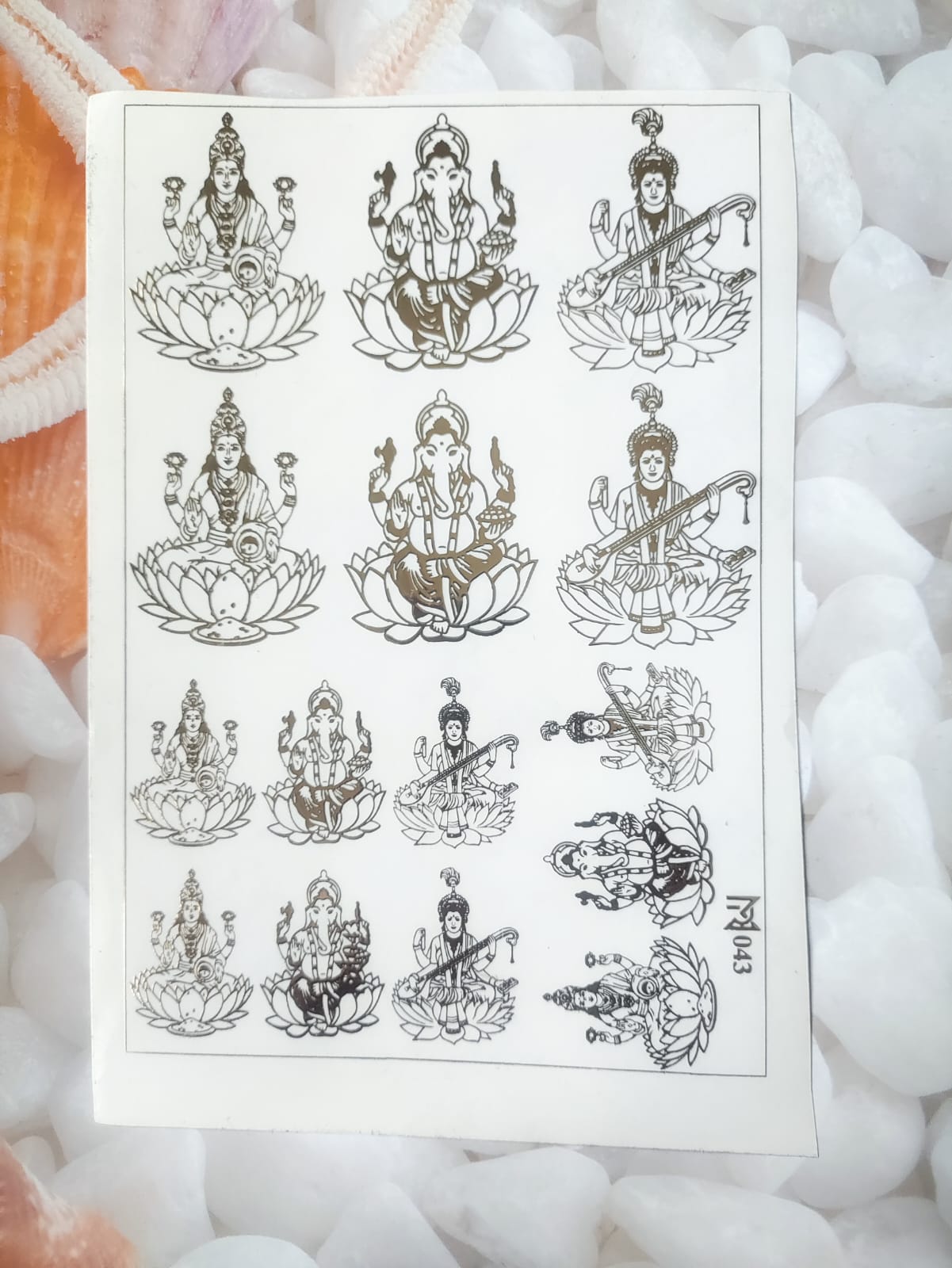 Mix God Embossed Sticker Sheet A5 - D74