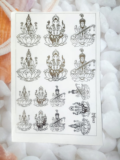 Mix God Embossed Sticker Sheet A5 - D74