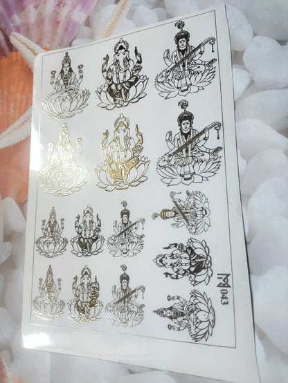 Mix God Embossed Sticker Sheet A5 - D74