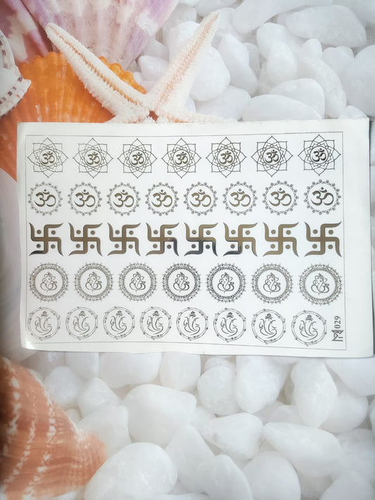 Diwali Embossed Sticker Sheet A5 - D73