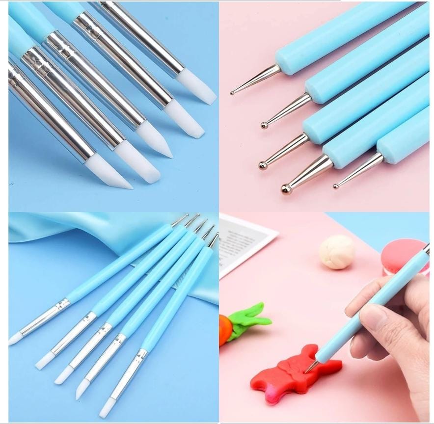 5pcs Silicon and Embossing tool