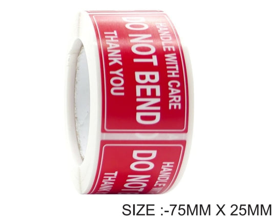 Do Not Bend Stickers - 1 Roll