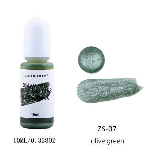 Diamond dust glitter pigment - Olive Green