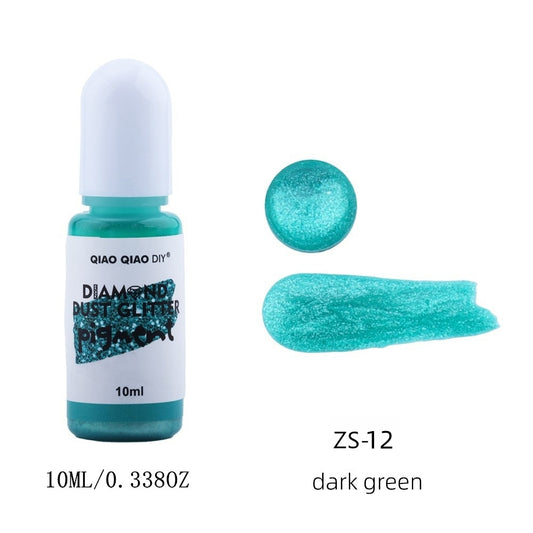 Diamond dust glitter pigment - Dark green