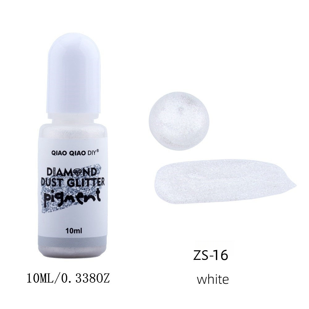 Diamond dust glitter pigment - White