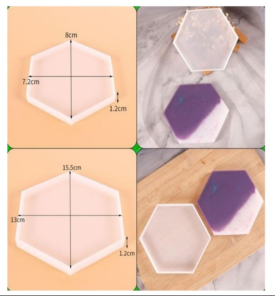 Combo Hexagon Mould - 2pcs