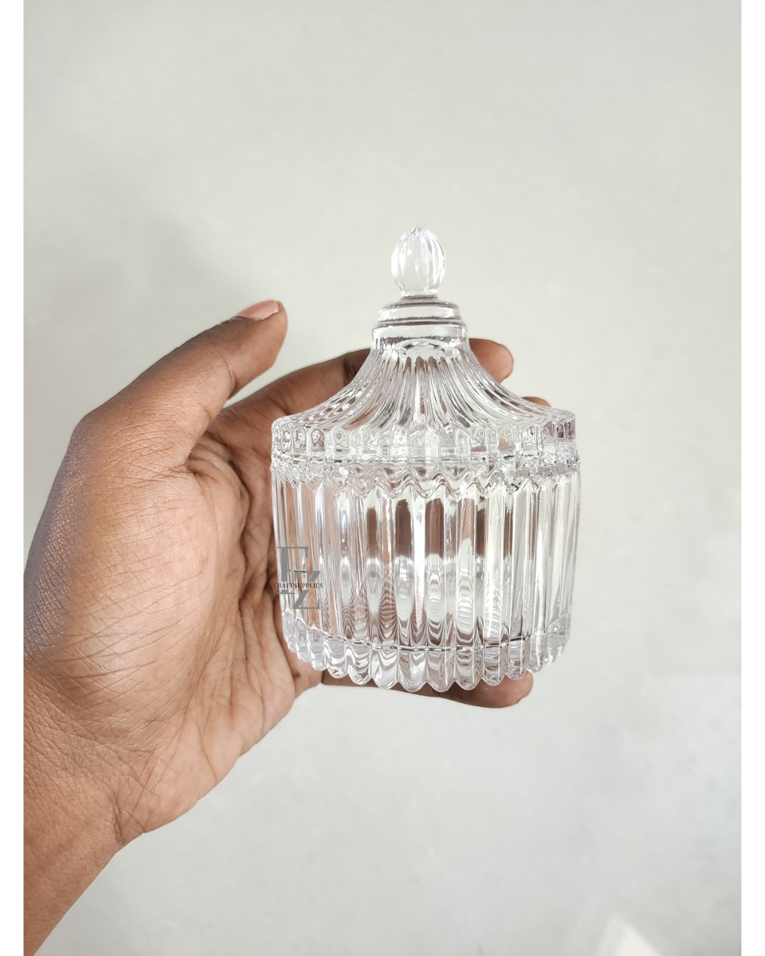 Diamond Cut Candle Small Jar with Lid