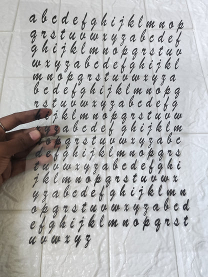 Alphabet OHP/ Transparent Sheet D16