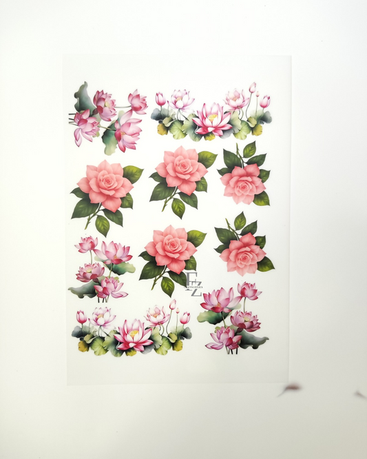 Floral Insert Sheet A5 - D49