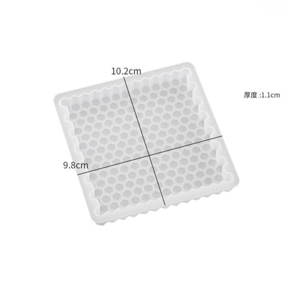 Square Honeycomb Texture Coaster Mould