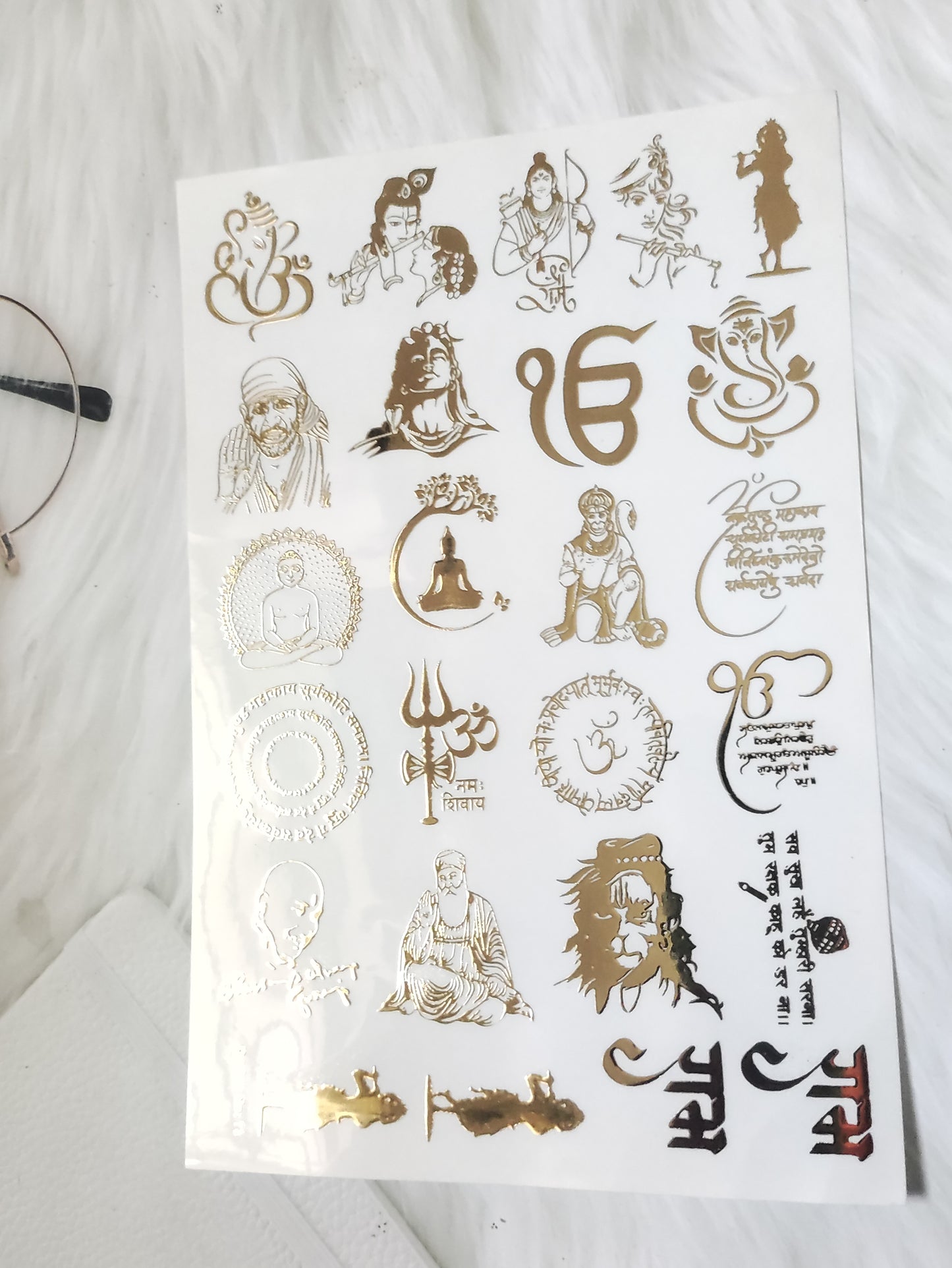 Mix God Embossed Sticker Sheet A5 - D77