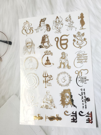 Mix God Embossed Sticker Sheet A5 - D77