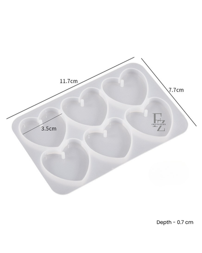 6 in 1 Heart Keychain Mould
