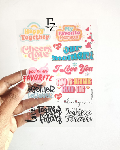 UV DTF Stickers Love theme - D66