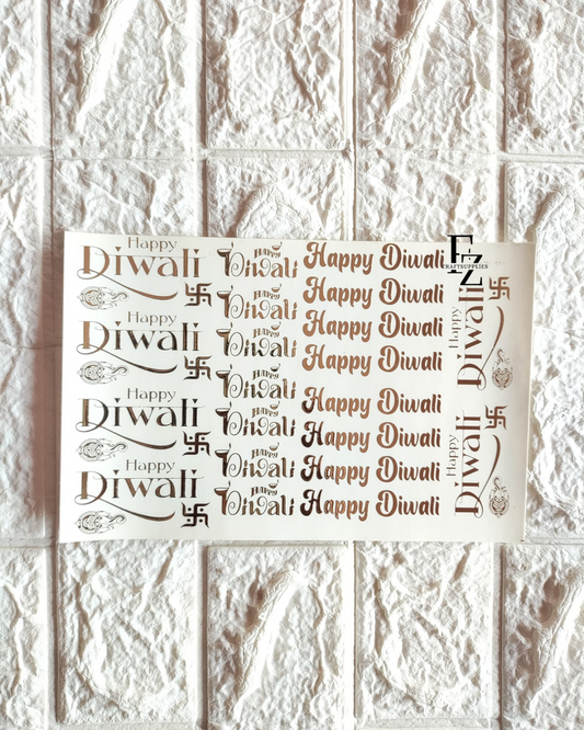 Diwali Embossed sticker sheet A5