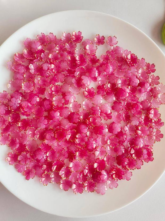 Mini Acrylic Flower D Pink - 20 grams
