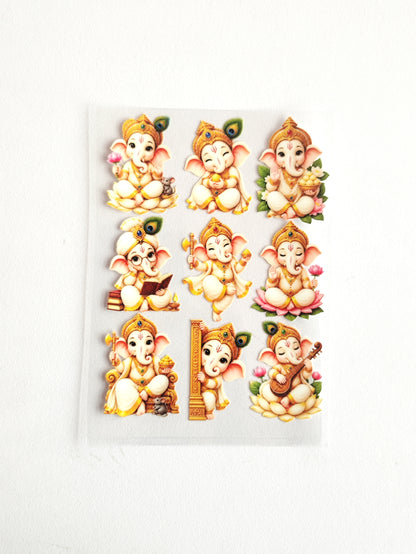 God Ganesha UV DTF Stickers - D100