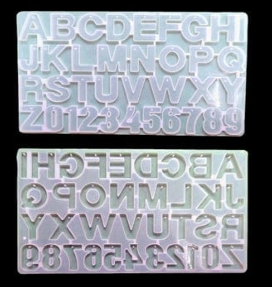 Alphabet Mould Back pour with holes