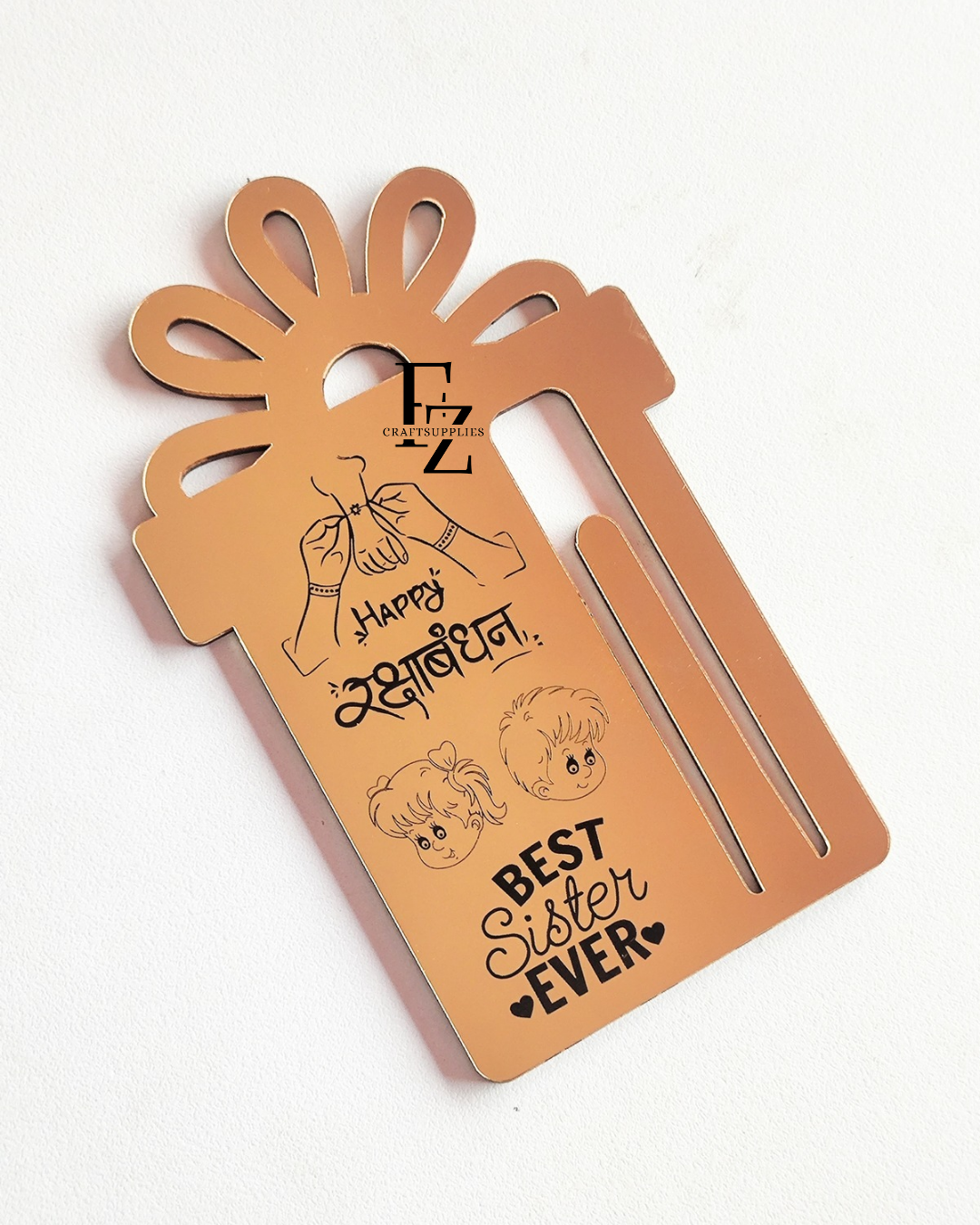 Rakshabandhan Gold Acrylic Mdf Envelope