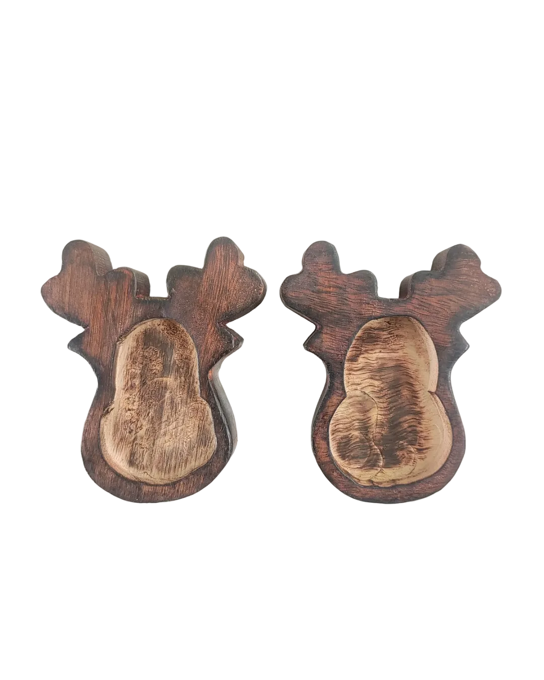 Christmas Reindeer Wooden Bowl for Candle - Small