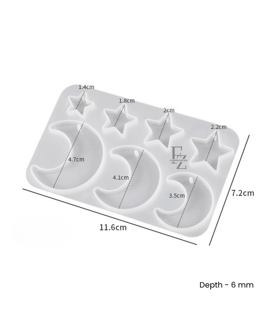 Star and Moon Earring Mould
