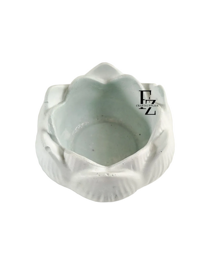 Lotus Concrete Jar - Blue