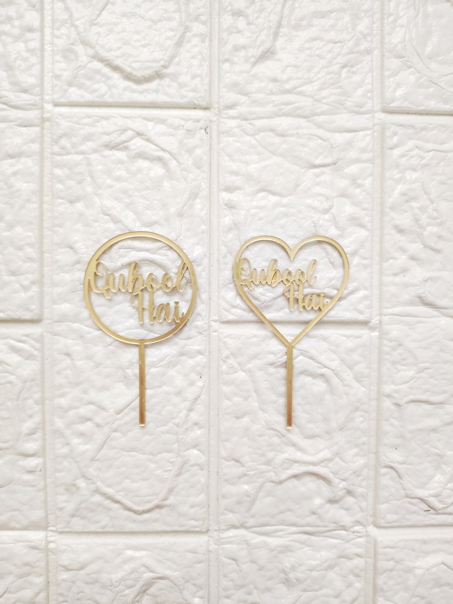 Qubool Hai Acrylic Cutout Topper