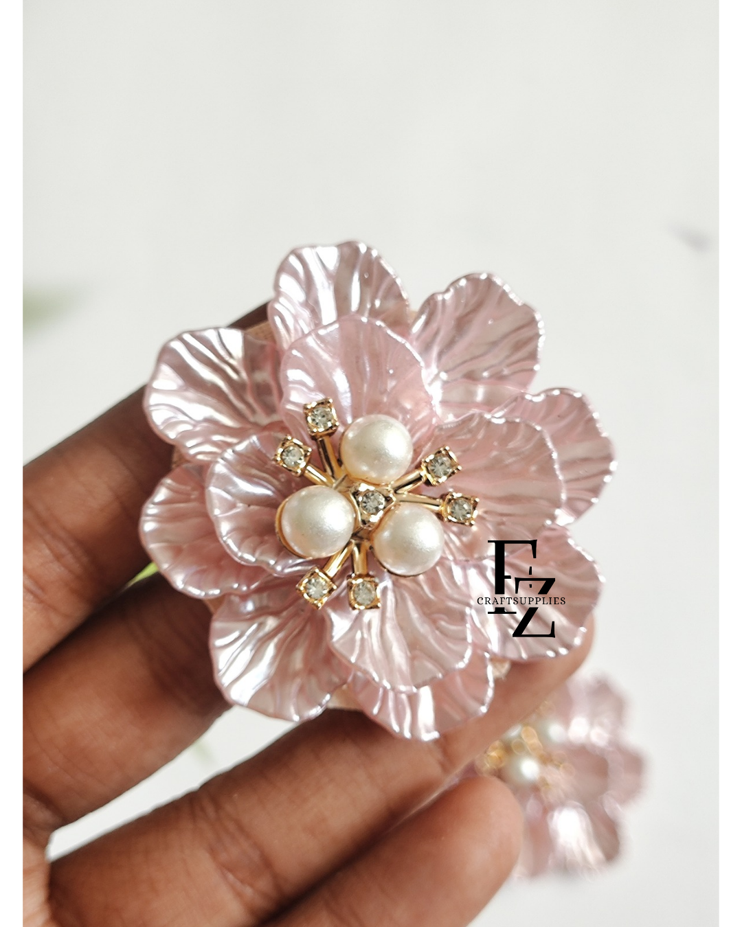 Acrylic Petal Flowers L-Pink - 1 Piece