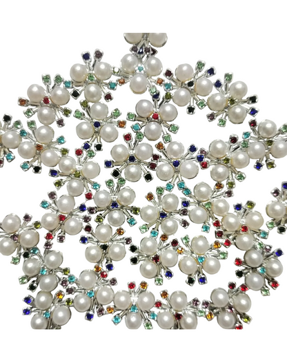3 Pearl Brooch Multi Color - 1 Piece