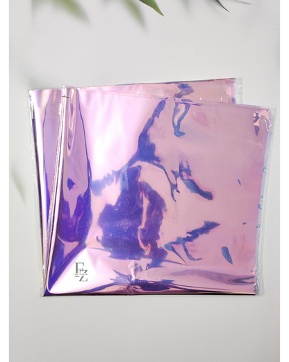 Holographic Sheet - Peach Red