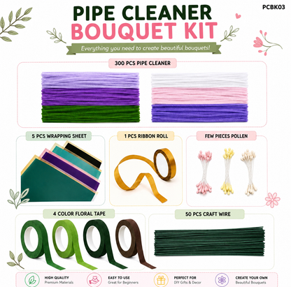 Pipe Cleaner Bouquet Making Kit A