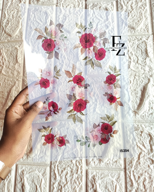Floral Insert Sheet - A4