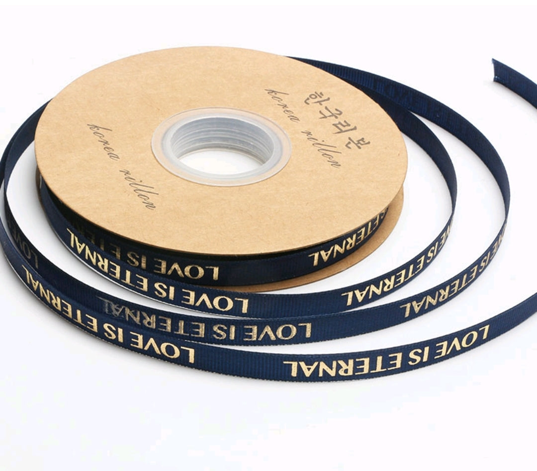 Love is Eternal Ribbon - Dark Blue