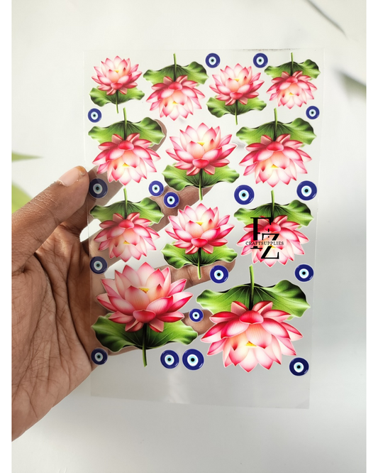 Small Lotus Peel off Sticker