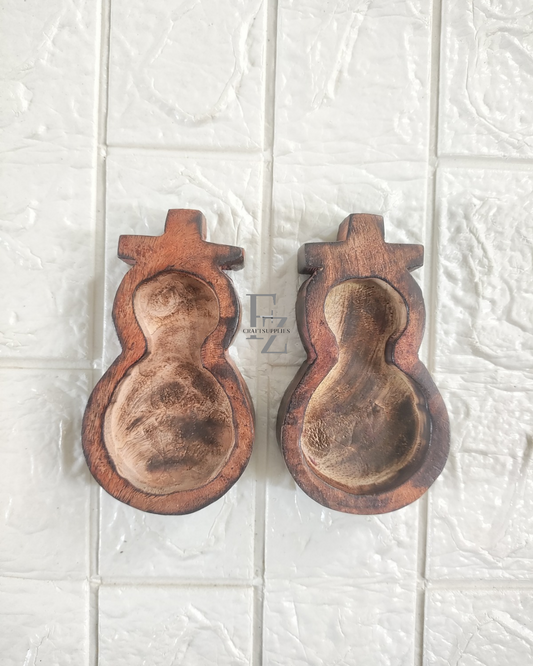 Christmas Cross Wooden Bowl for Candle - Small