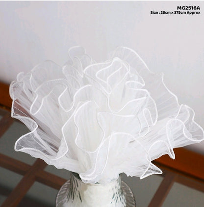 Net Wrinkled White Wrapping