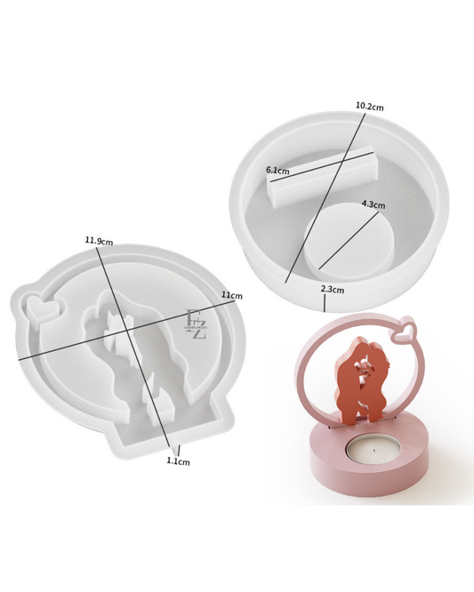 Couple T Light Holder Mould