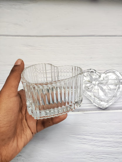 Heart Glass Jar for Candle Making