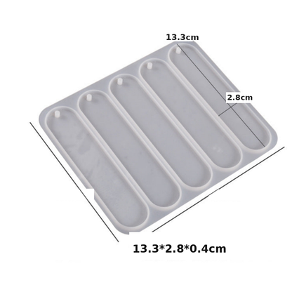 5 in 1 Oval Bookmark Mould