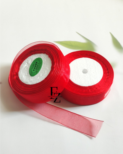 Organza Ribbon - Red