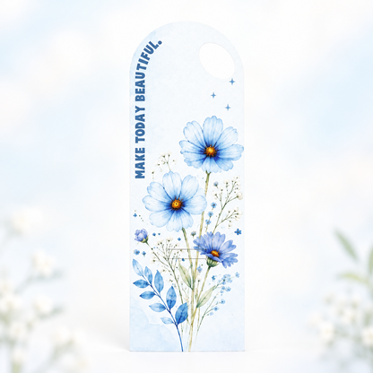 Blue Floral Bouquet Flower Card - 5 pieces pack